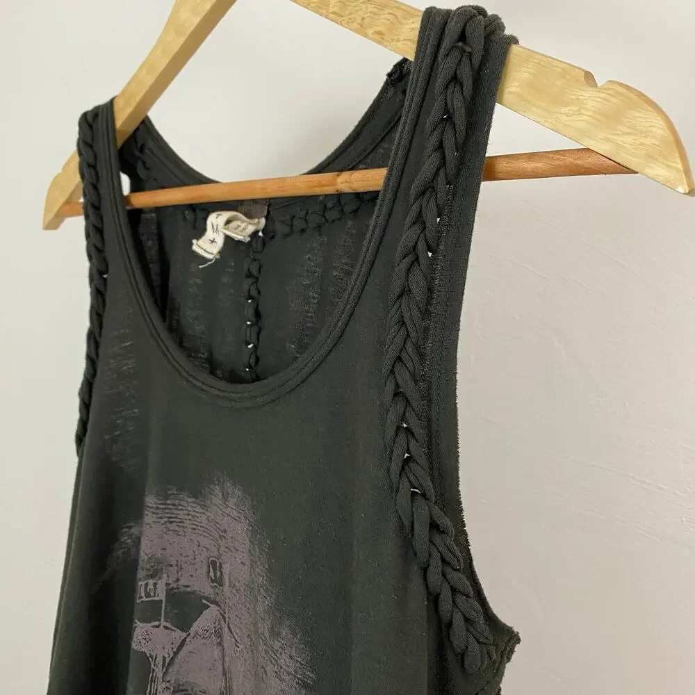 We The Free - Free People Witch Craft Graphic Tank - Washed Black - Size Medium